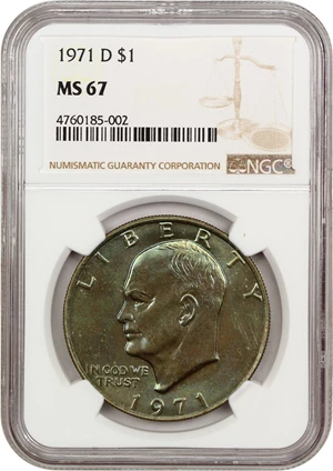 image for: 1971-D $1 NGC MS67