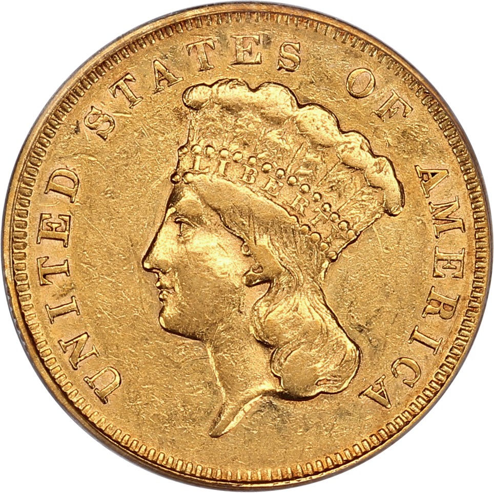 image for: 1863 $3 PCGS XF45