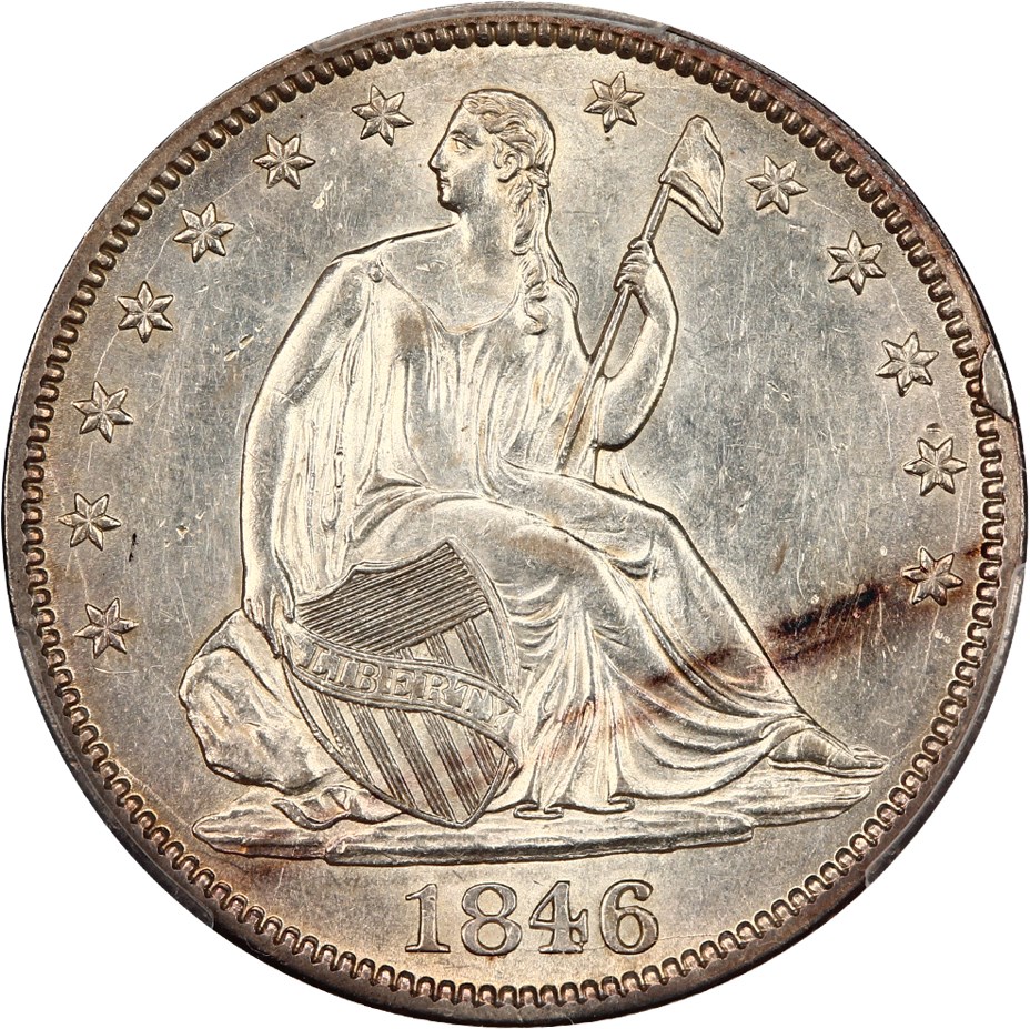 image for: 1846 50c PCGS AU58