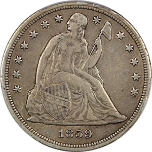 image for: 1859-S $1 PCGS VF35