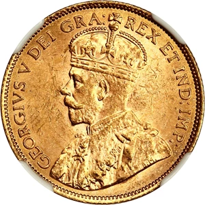 image for: Canada: 1913 $5 NGC MS62 ex: 2005-06 GSA Gold Hoard