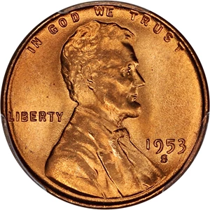 image for: 1953-S 1c PCGS MS67 RD
