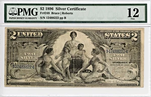 image for: FR. 248 1896 $2 Silver Certificate PMG Fine 12 (Faded Seal)