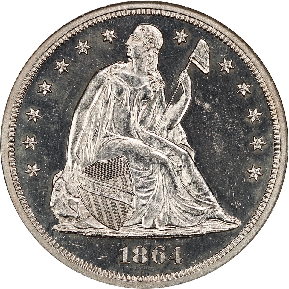 image for: 1864 $1 NGC Proof 63