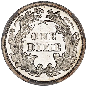 image for: 1867 10c PCGS Proof 63