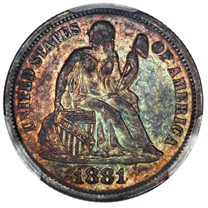 image for: 1881 10c PCGS XF45