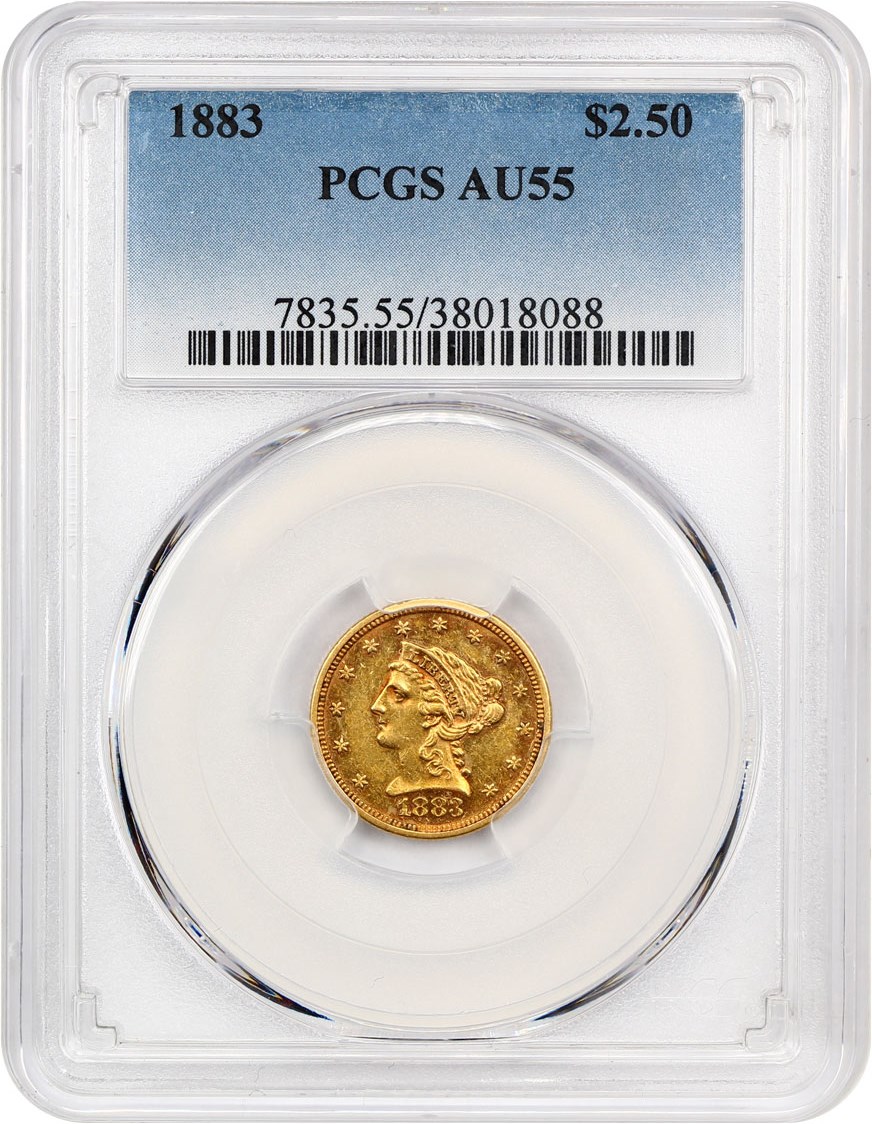 image for: 1883 $2.5 PCGS AU55
