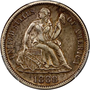 image for: 1888-S 10c PCGS XF40