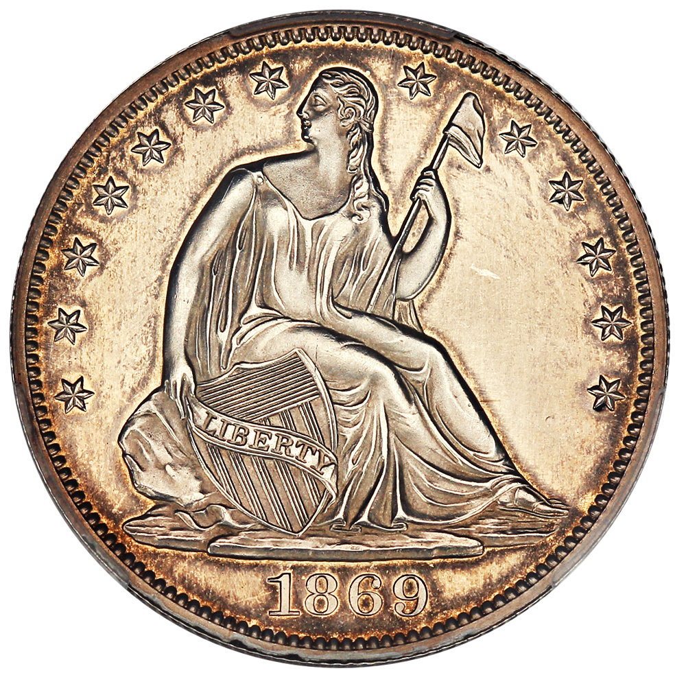 image for: 1869 50c PCGS Proof 61