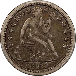 image for: 1851 10c PCGS VF25
