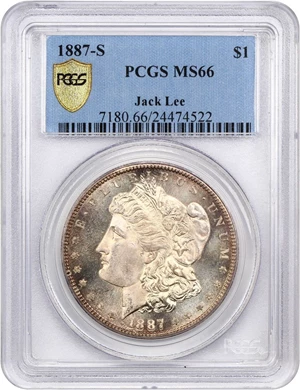 image for: 1887-S $1 PCGS MS66 ex: Jack Lee Collection