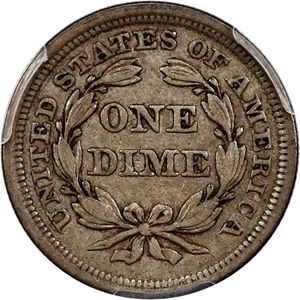 image for: 1853 10c PCGS VF25 (No Arrows)