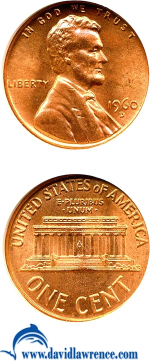 image for: 1960-D 1c Large Date NGC MS66 RD