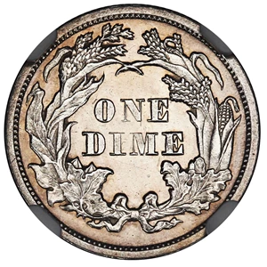 image for: 1875 10c NGC Proof 63 ex: Richmond Collection