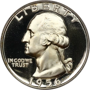 image for: 1956 25c PCGS Proof 68 DCAM