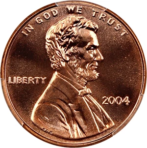 image for: 2004 1c PCGS MS68 RD
