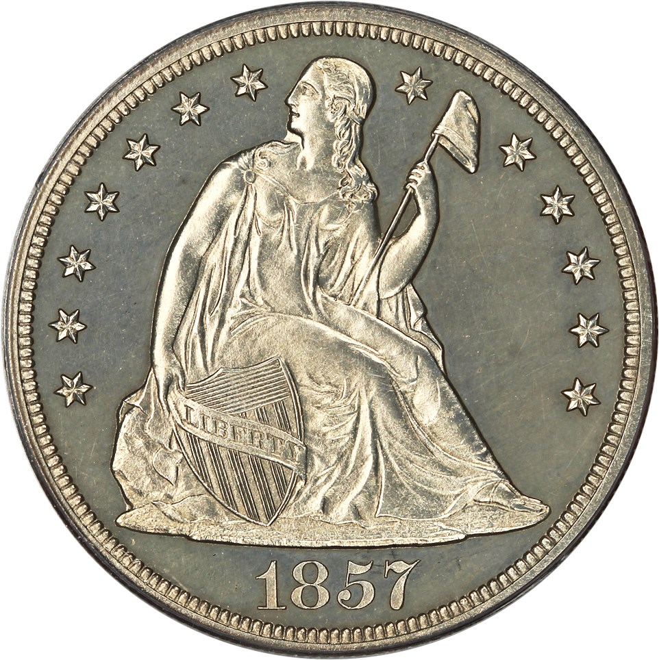 image for: 1857 $1 PCGS Proof 62