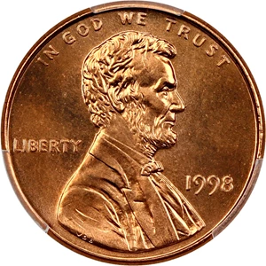 image for: 1998 1c PCGS MS68 RD