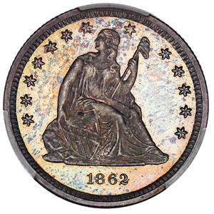 image for: 1862 25c PCGS/CAC Proof 64