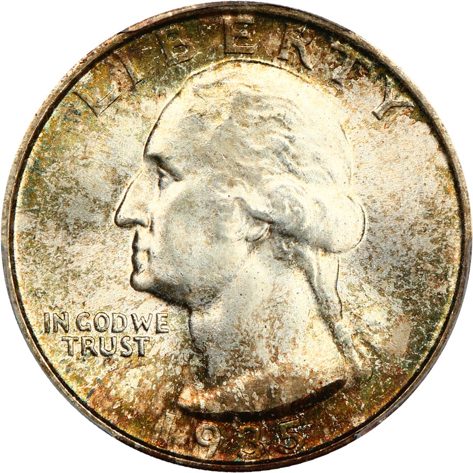 image for: 1935-S 25c PCGS/CAC MS67