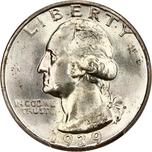 image for: 1939-S 25c PCGS/CAC MS67+