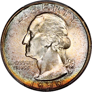 image for: 1950 25c PCGS/CAC MS67+