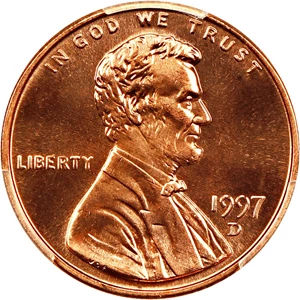 image for: 1997-D 1c PCGS MS68 RD