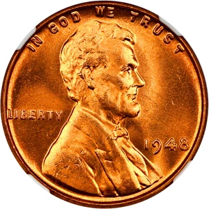 image for: 1948 1c NGC MS67 RD