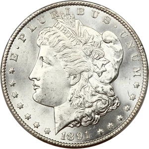 image for: 1891-CC $1 PCGS MS66