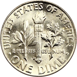 image for: 1953-D 10c PCGS MS66