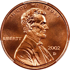 image for: 2002-D 1c PCGS MS69 RD