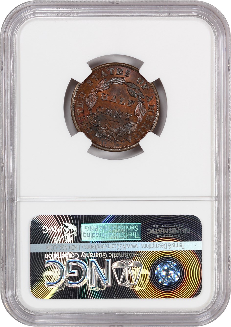 image for: 1834 1/2c NGC MS61 RB (C-1)