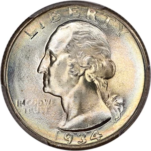 1934 Washington Quarter 1932 98 Light Motto Coin Pricing Guide