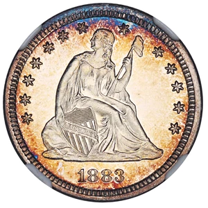 image for: 1883 25c NGC Proof 67+ CAM