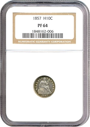 image for: 1857 H10c NGC Proof 64