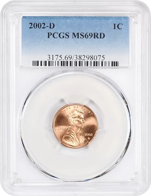 image for: 2002-D 1c PCGS MS69 RD
