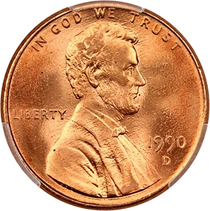 image for: 1990-D 1c PCGS MS68 RD