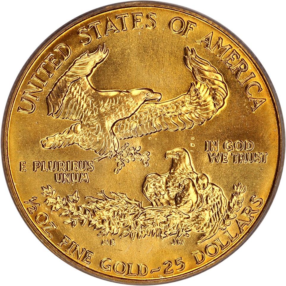 image for: 1990 Gold Eagle $25 PCGS MS69