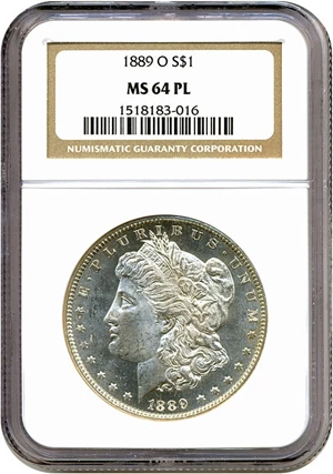 image for: 1889-O $1 NGC MS64 PL