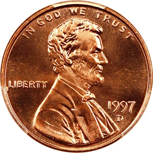 image for: 1997-D 1c PCGS MS68 RD