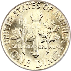 image for: 1962-D 10c PCGS MS66 FB