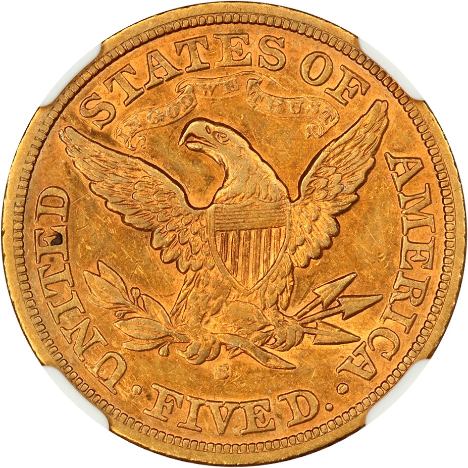 image for: 1871/1871-S $5 NGC AU55 (VP-001)