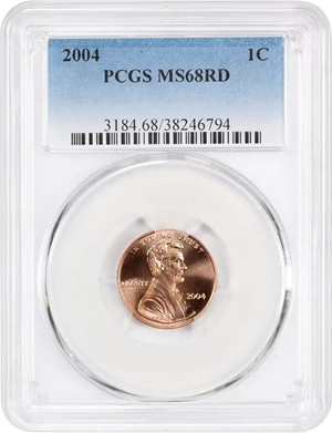image for: 2004 1c PCGS MS68 RD