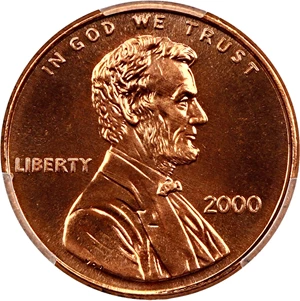 image for: 2000 1c PCGS MS68 RD