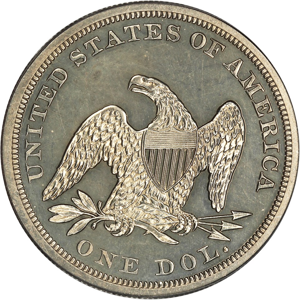 image for: 1857 $1 PCGS Proof 62