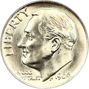 image for: 1964 10c PCGS MS66