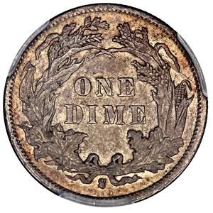 image for: 1890-S 10c PCGS/CAC XF45