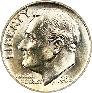 image for: 1962 10c PCGS MS66 FB