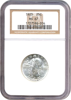 image for: 1923 25c NGC MS67