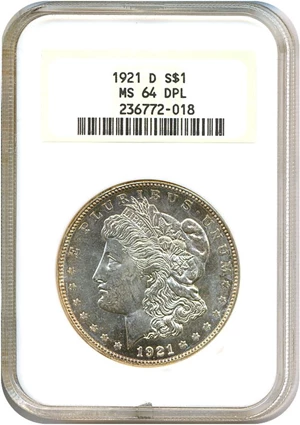 image for: 1921-D $1 NGC MS64 DMPL